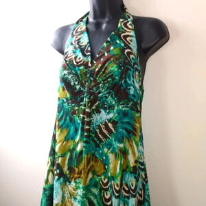 Women's Halter Dress Multicolor Size 1X